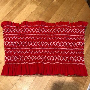 Smocked swim top
